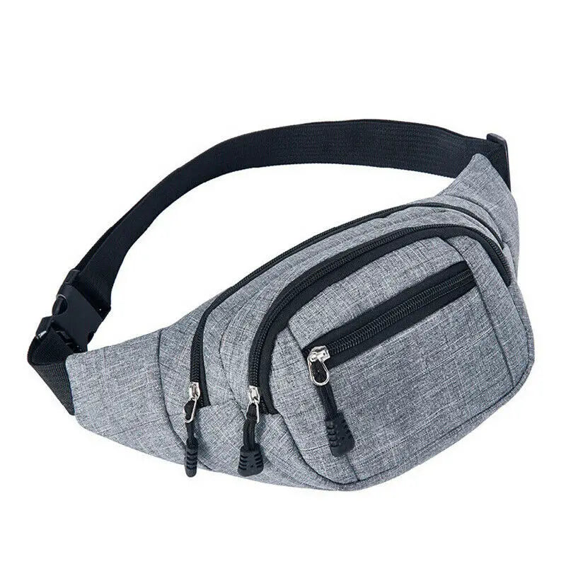 Men's Waterproof Outdoor Sports Bag Canvas Waist Fanny Pouch
