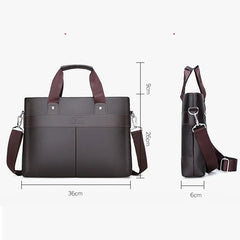 Men's PU Leather Briefcase Business Bag Shoulder Bag Office Handbag