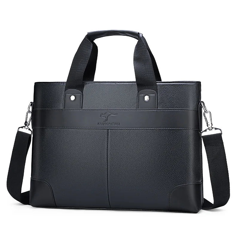 Men's PU Leather Briefcase Business Bag Shoulder Bag Office Handbag