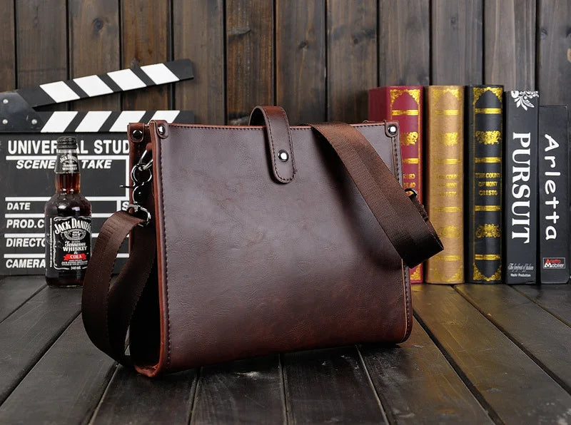 Men's PU Leather Shoulder Bag Vintage Messenger Bags