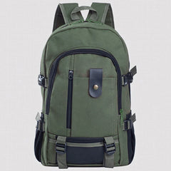 Men's Canvas Backpack Schoolbag Travel Sport Bag