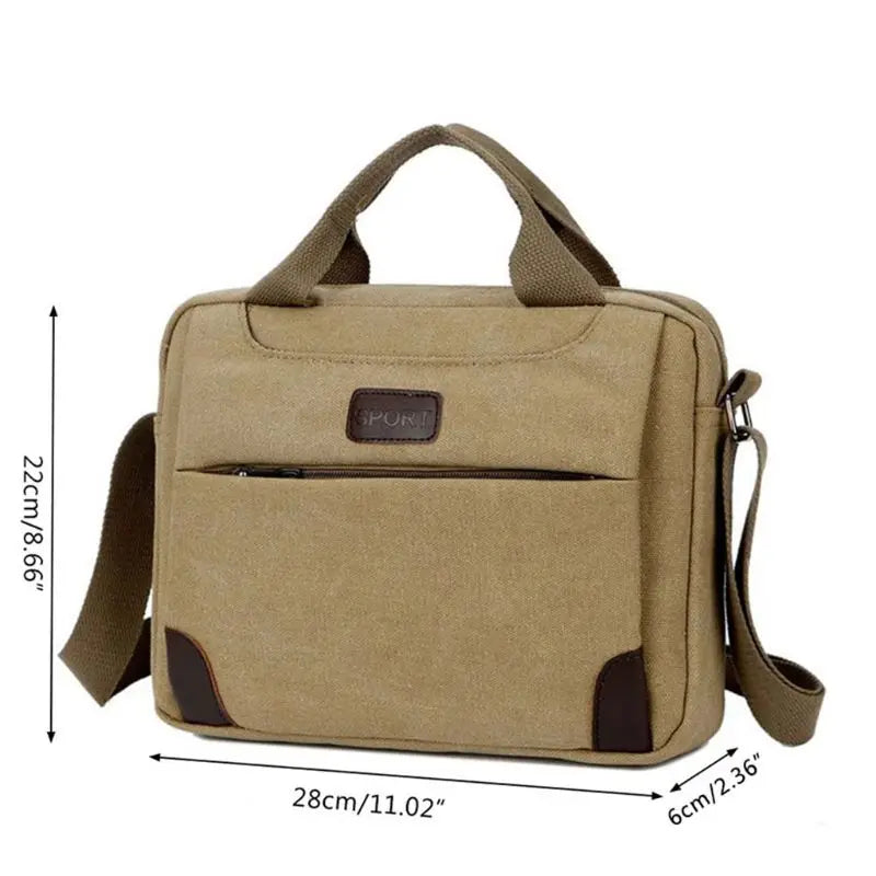 Men's Canvas Crossbody Hiking Military Messenger Sling Shoulder Bag