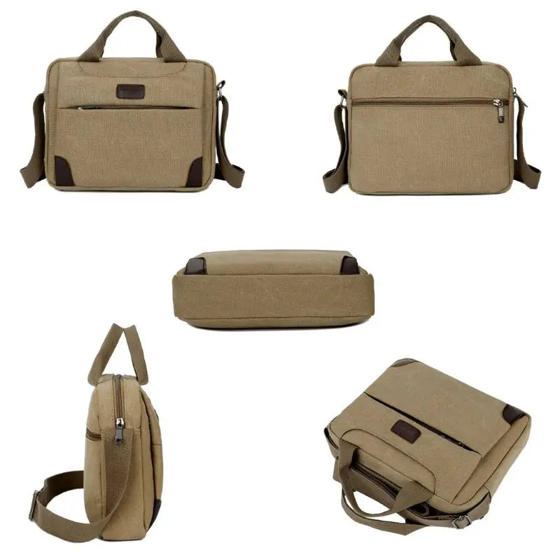 Men's Canvas Crossbody Hiking Military Messenger Sling Shoulder Bag