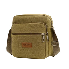 Men's Canvas Shoulder Bag Large Capacity Business Travel Backpack