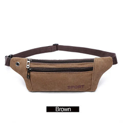 Canvas Mobile Phone Waist Bag Outdoor Sports Mountaineering Running Bag