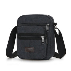 Men's Canvas Shoulder Bag Crossbody Messenger School Pack