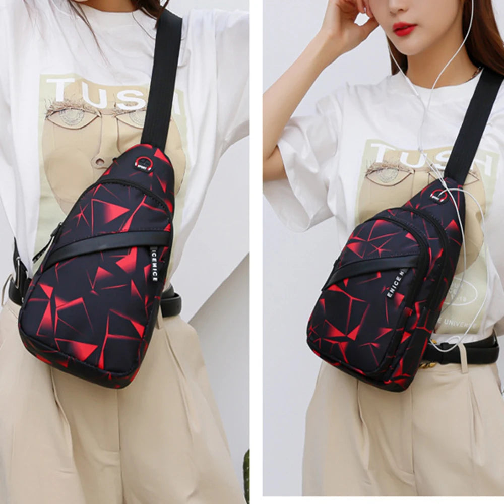 Men's Chest Bag Messenger Bag Shoulder Bag Lightweight Outdoor Sports Travel