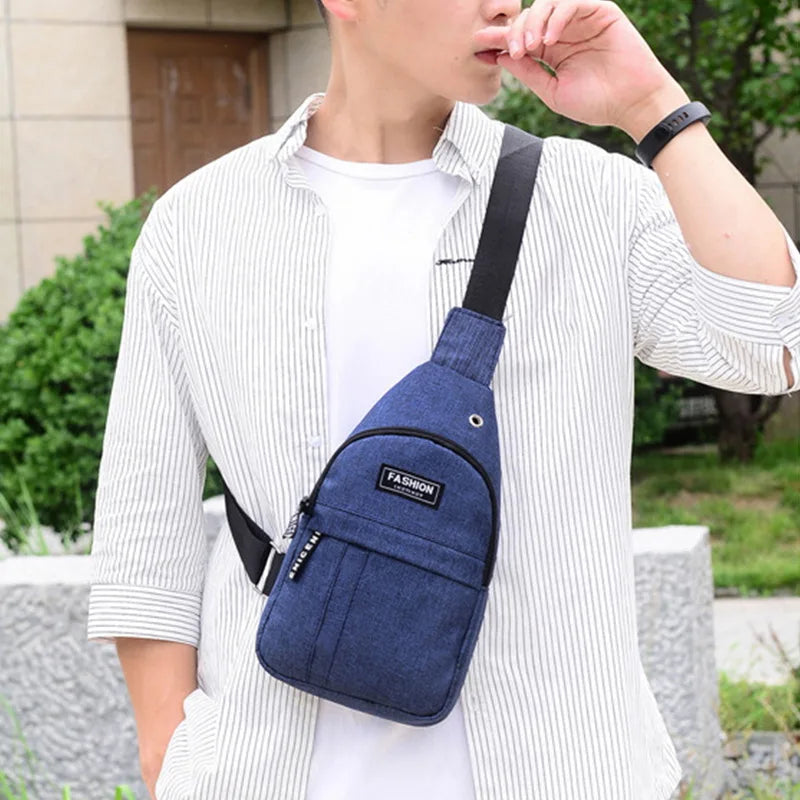 Men's Chest Bags Casual Waist Bags Short Trip Travel Carry Bags