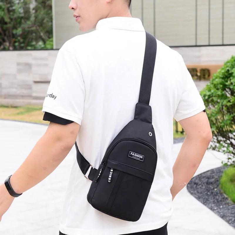 Men's Chest Bags Casual Waist Bags Short Trip Travel Carry Bags