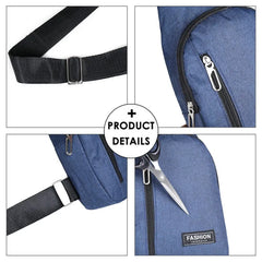 Men's Chest Pack Crossbody Bag Durable Nylon Leather Outdoor Sport