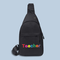Teacher Chest pack Crossbody Shoulder Bag with USB Charging