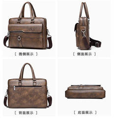 Men's Large-Capacity Business Handbag Briefcase Sling Bag