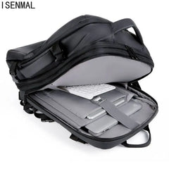 Men's Business Travel Backpack USB Charging 17 Inch Laptop Bag