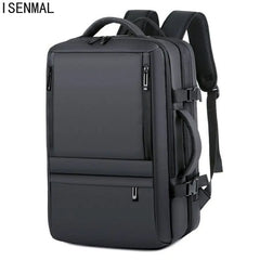 Men's Business Travel Backpack USB Charging 17 Inch Laptop Bag