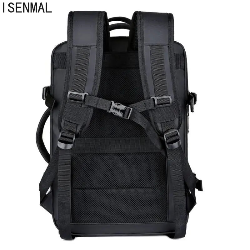 Men's Business Travel Backpack USB Charging 17 Inch Laptop Bag