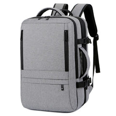 Men's Business Travel Backpack USB Charging 17 Inch Laptop Bag