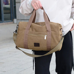 Men's Canvas Travel Tote Cross Body Classic Handbag