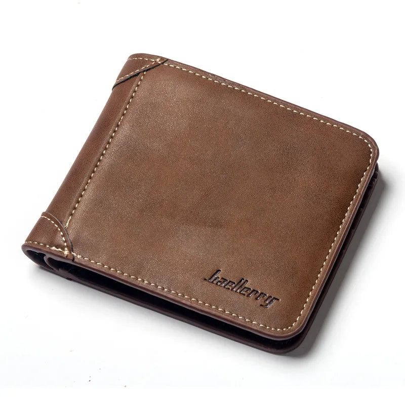 Men's Vintage Style PU Leather Short Wallet