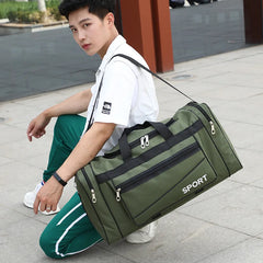 Men's Sports Travel Luggage Bag Crossbody Shoulder Bag Waterproof Backpack