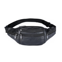 Men's Leather Waist Bag Fanny Pack Hip Belt Bag Casual Bags