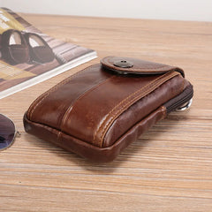Men's Leather Waist Pack Phone Pouch Bag Waist Bag