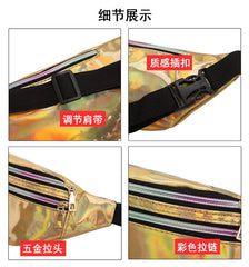 Unisex Laser Waist Bag Multifunctional Chest Bag Shoulder Crossbody