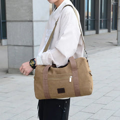 Men's Canvas Travel Tote Duffel Bag Cross Body Shoulder Handbag