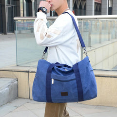 Men's Canvas Travel Tote Duffel Bag Cross Body Shoulder Handbag