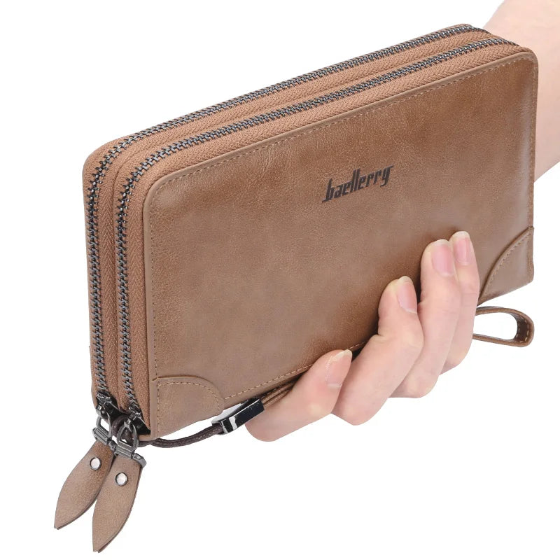 Men's Long Wallet Clutch Business Wallet High Mobile Phone Bag