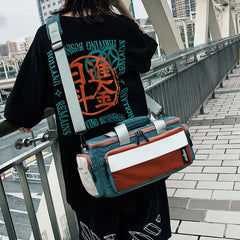 Men's Messenger Bag Japanese Tooling Bag Large Capacity Student Travel Storage B