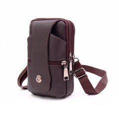 Men's Retro Leather Messenger Bag Small Shoulder Bag