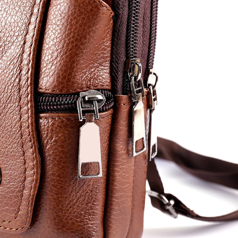 Men's Retro Leather Messenger Bag