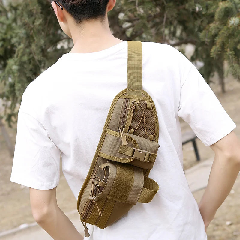 Men's Military Shoulder Bag Waterproof Camouflage Chest Pocket