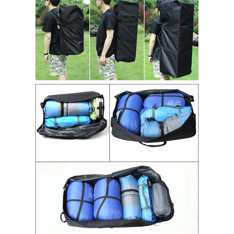 Men's Large Canvas Travel Duffel Bag Multifunctional High Luggage Bag