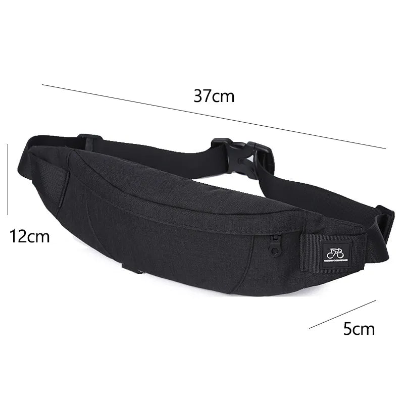 Men's Outdoor Sports Pockets Banana Waist Bag Fanny Pack Bum Belt Bag