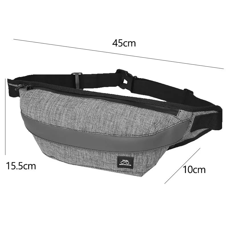 Men's Outdoor Sports Pockets Banana Waist Bag Fanny Pack Bum Belt Bag