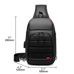 Men's Outdoor Waterproof Travel Backpack Anti-theft Messenger Bag