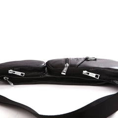 Men's PU Leather Chest Sling Crossbody Shoulder Bag Phone Pouch Casual Pack