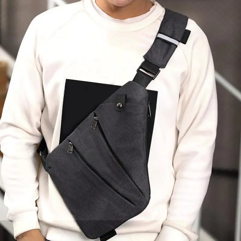 Men's Waterproof Shoulder Bag Bicycle Anti-theft Crossbody Chest Bag