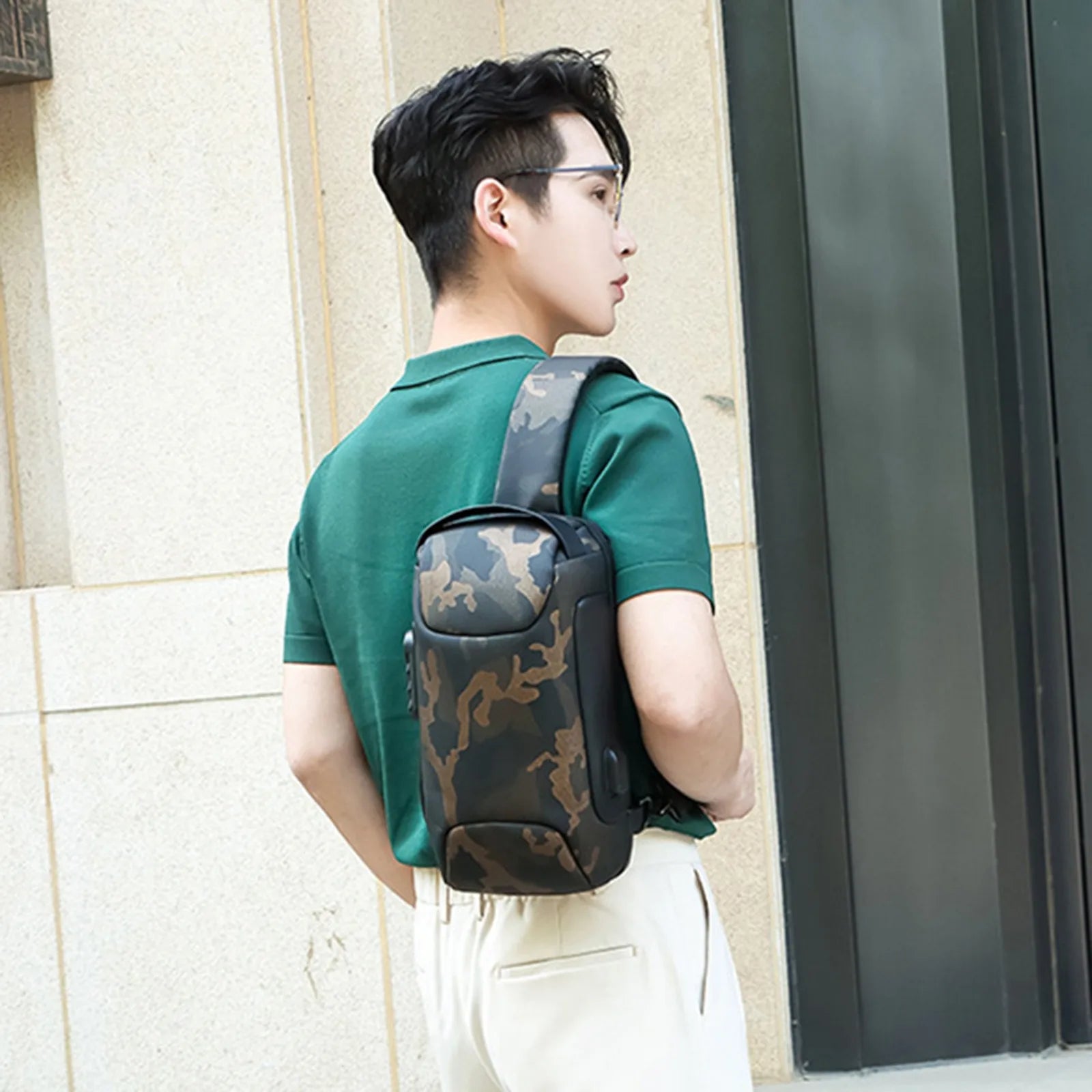 Men's Security Lock Sports Mini Shoulder Bag