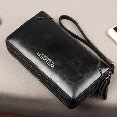 Men's Pu Soft Leather Handbag Multi-functional Wallet Business Men's Bag