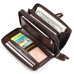 Men's Pu Soft Leather Handbag Multi-functional Wallet Business Men's Bag
