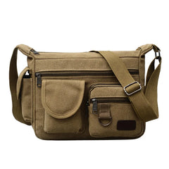 Men's Retro Canvas Messenger Bag Male Travel Casual Handbags Shoulder Bag