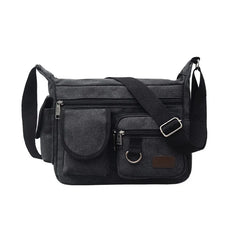 Men's Retro Canvas Messenger Bag Male Travel Casual Handbags Shoulder Bag