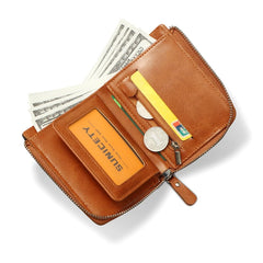 Men's Short Wallet Soft PU Leather Purse