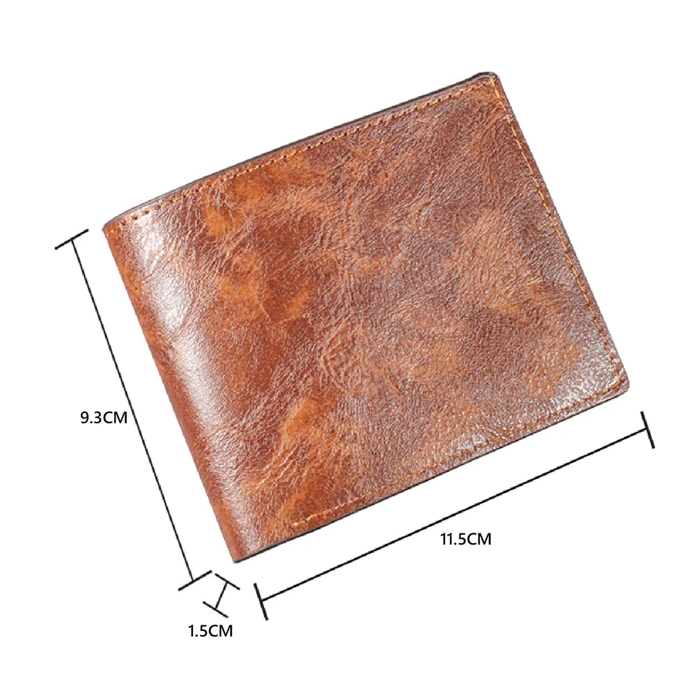 Men's Short Wallet Simulation Leather Large Capacity for Business Trip