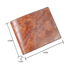 Men's Short Wallet Simulation Leather Large Capacity for Business Trip