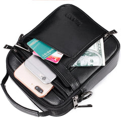 Men's Leather Laptop Bag Shoulder Briefcase