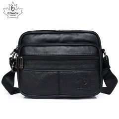 Men's Leather Messenger Bag Flap Crossbody Handbag Large Capacity