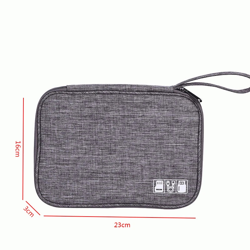 Travel Electronic Accessory Storage Bag Waterproof Wrist Bag